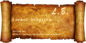 Lenkei Brigitta névjegykártya
